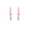 Rose Gold Leaf Drop Earrings