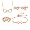 Rose Gold Infinity Jewellery set