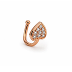 Rose Gold Heart Non Piercing Nose Pin