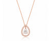 Rose Gold Plated White Cubic Zirconia Studded Pendant for Women