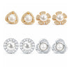 Rose Gold And Silver Plated Earrings Set