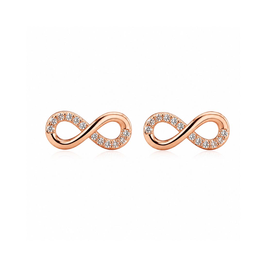 Silver Infinity Stud Earrings