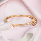 Rose Gold Infinity Heart Shape kada with Love Bracelet for Women & girls | Sleek Finish |Office Wear |  Minimalist Appeal