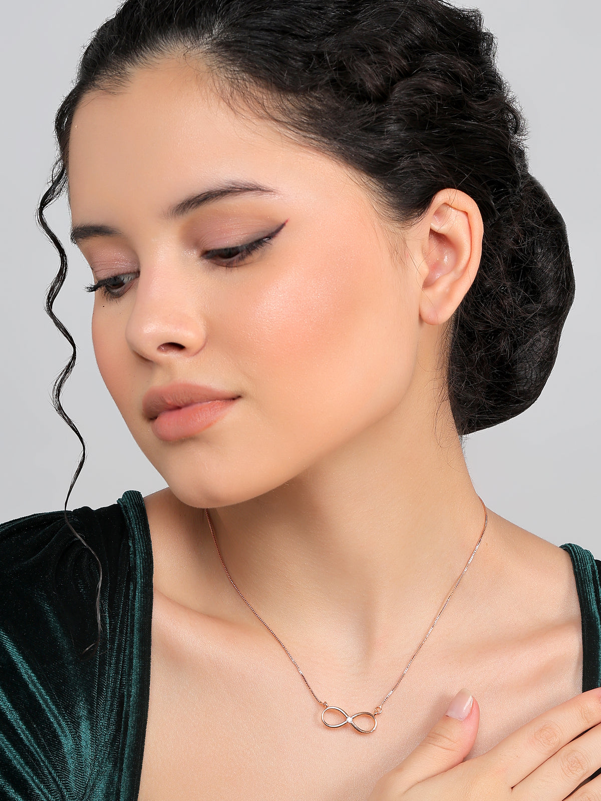 Rose Gold Plated Infinity Pendant