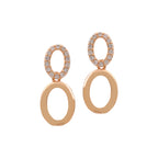 Rose Gold Sleek Oval Statement Necklace Set