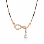 Nilu's Collection Rose Gold Plated Infinity Mangalsutra for Women