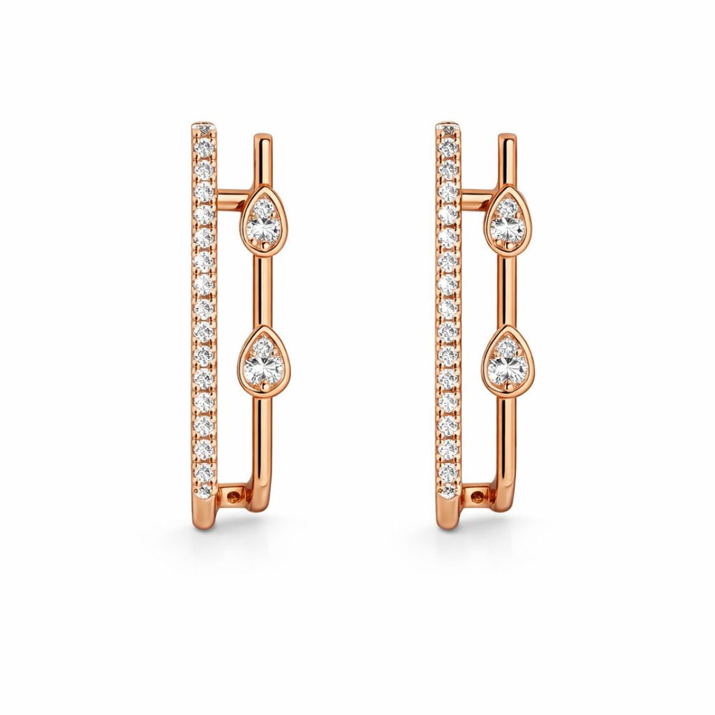 Rose Gold Hoop Earrings For Women And Girls