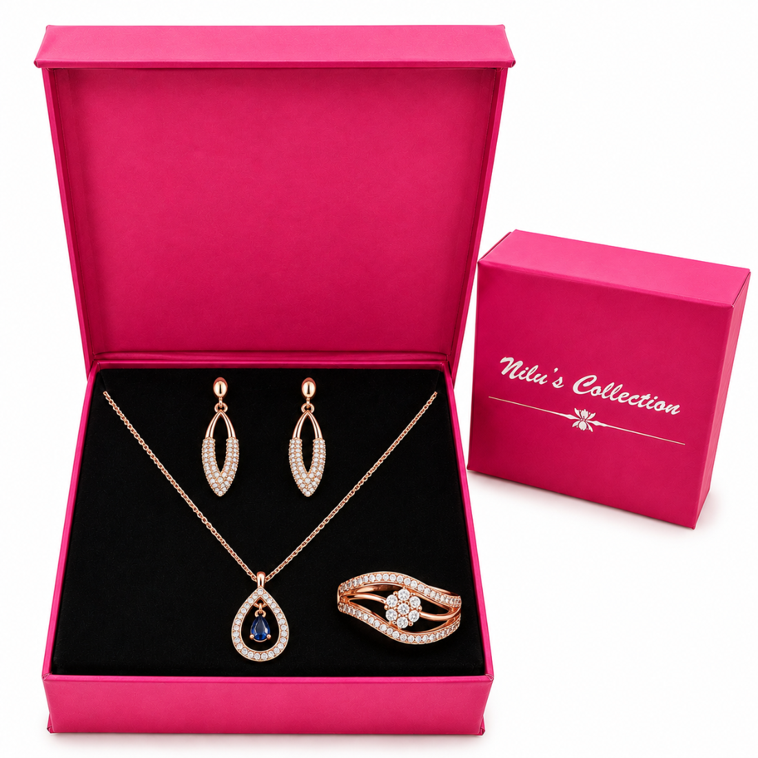 Rose Gold Jewellery Gift Set for Women
