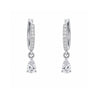 Silver Plated Hoop Drop Earrings