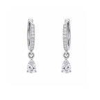 Silver Plated Hoop Drop Earrings