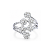 Sliver Plated Adjustable Finger Ring for Women and Girls