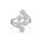 Sliver Plated Adjustable Finger Ring for Women and Girls