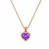 Rose Gold Purple Stone Pendent