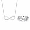 Nilu's Collection Silver Plated Pendant With Finger Ring For Women And Girls