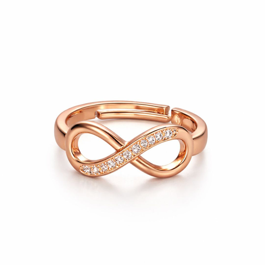 Rose Gold Plated Infinity Adjustable Ring