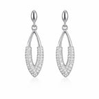 Nilu's Collection Silver Plated Drop Earrings For Women And Girls