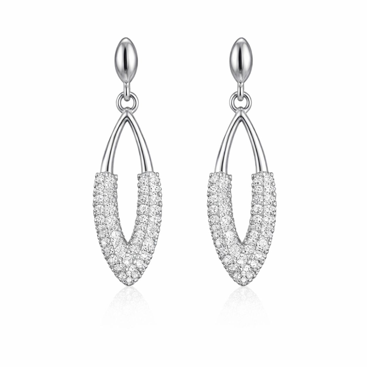 Nilu's Collection Silver Plated Drop Earrings For Women And Girls