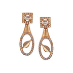 Nilu's Collection Rose Gold Plated Necklace Set with American Diamond for Women and Girls | Lightweight & Adjustable Design | Anti-Tarnish | Anti-Allergy