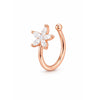 Rose Gold Floral Non Piercing Nose Pin