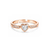 Rose Gold Heart Finger Ring