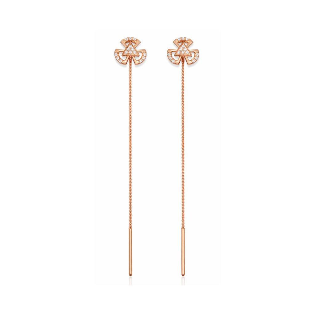 Rose Gold Sui Dhaga Threader Earrings