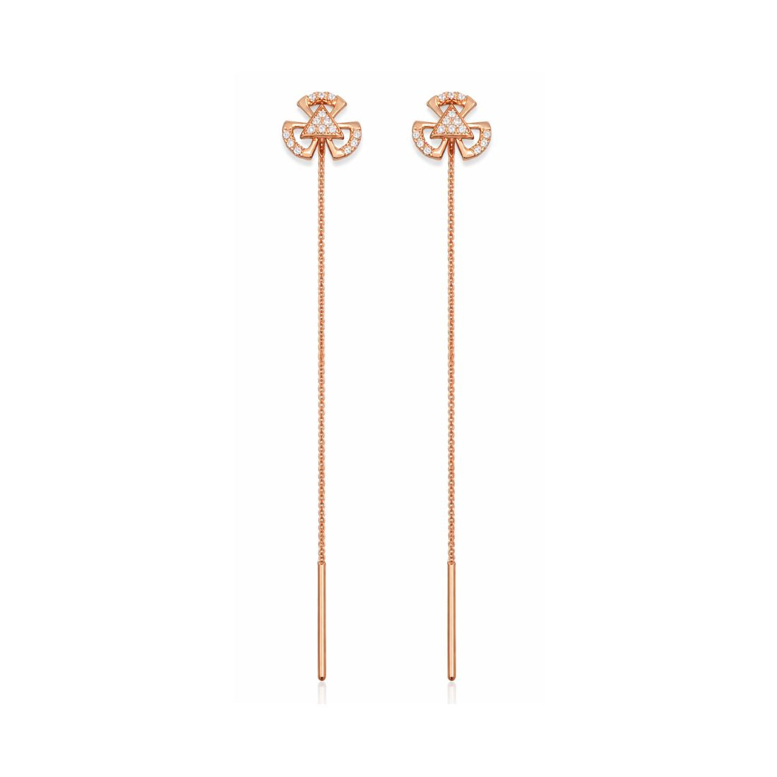 Rose Gold Sui Dhaga Threader Earrings
