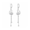 Silver Swan Dangle Earrings For Women