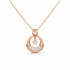Rose Gold Drop Pendant Necklace for Women