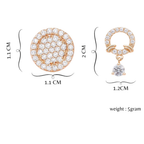 Gentle Glow Value Set| Rose Gold Plated Stud & Drop Earrings With American Diamond For Women & Girls