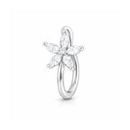 Silver Floral Non Piercing Nose Pin