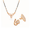 Rose Gold Mangalsutra with Nose Pin & Ring