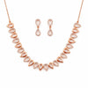 Rose Gold Plated Teardrop Necklace Set