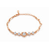 Rose Gold Plated Heart Bracelet For Women And Girls