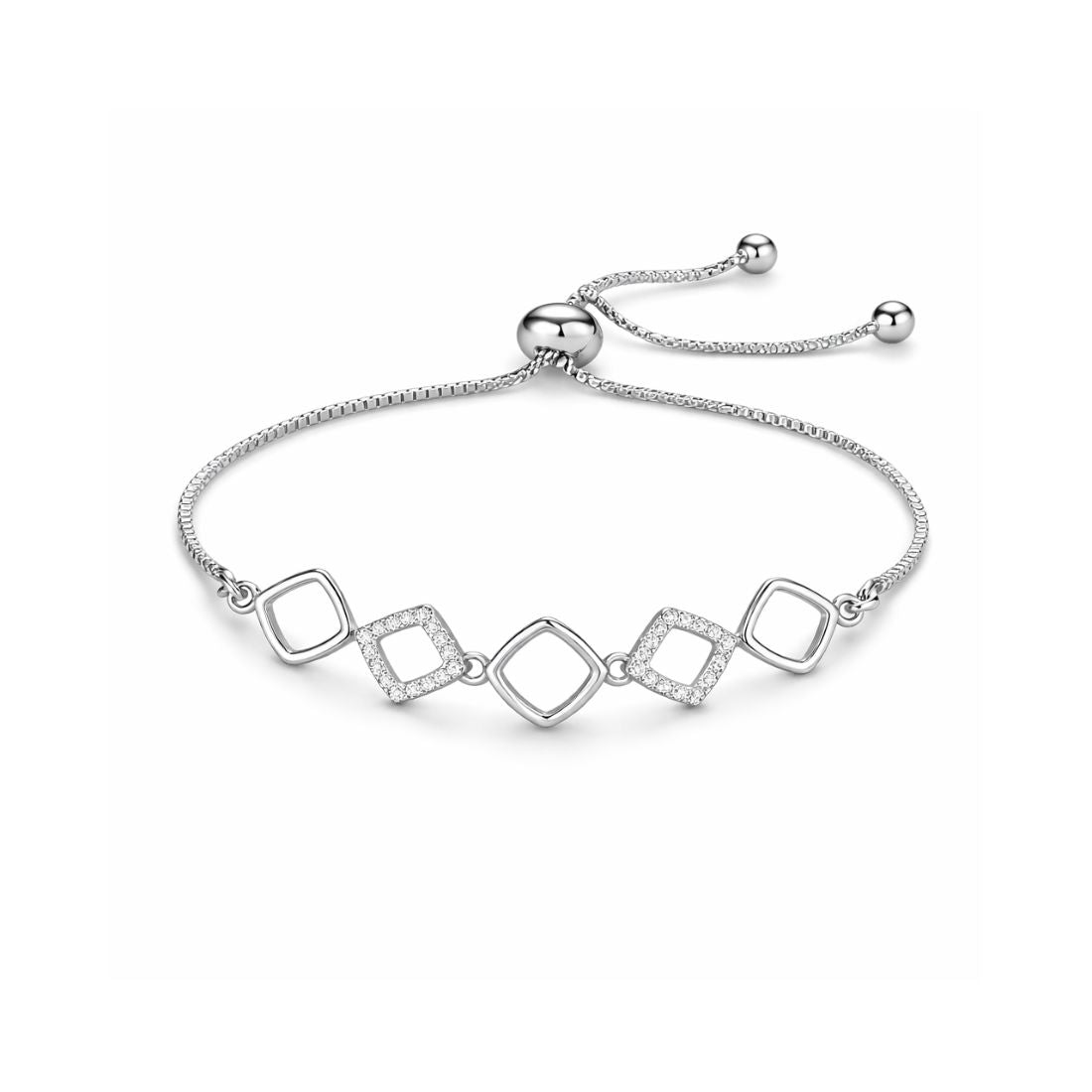 Silver Plated Adjustable Bracelet for Women