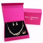 Rose Gold Party Wear Jewelry Gift Set