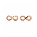 Rose Gold Infinity Stud Earrings