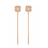 Rose Gold Plated Sui Dhaga Dangle Earrings