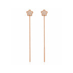 Rose Gold Plated Sui Dhaga Dangle Earrings