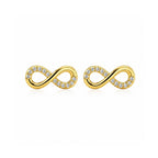 Gold Plated Infinity Stud Earrings