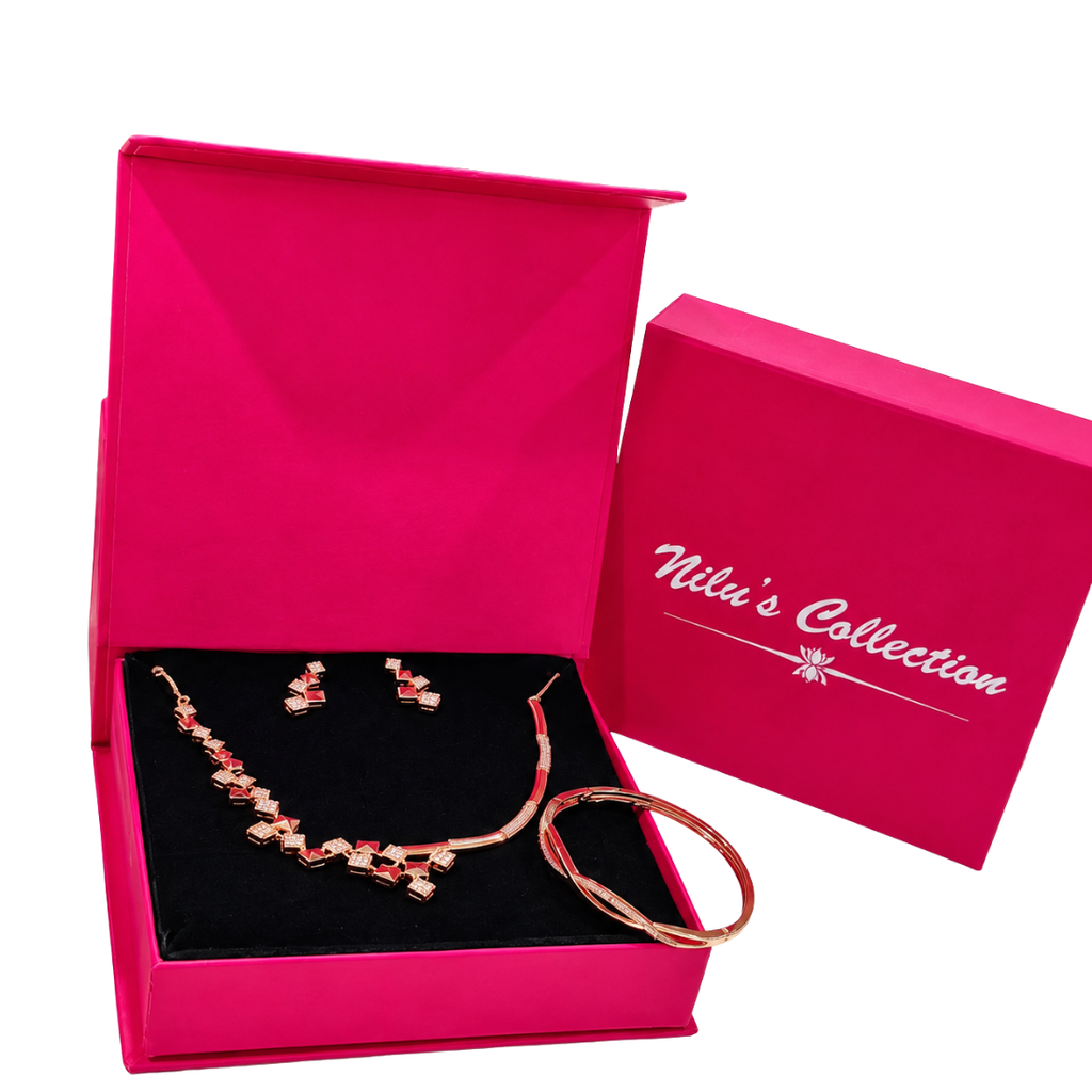 Rose Gold Jewelry Gift Set for Women