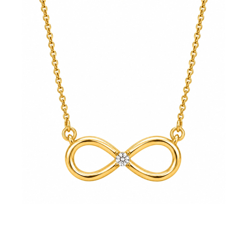 Gold Plated Infinity Pendant For Women