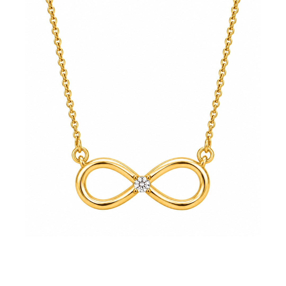 Gold Plated Infinity Pendant For Women