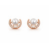 Rose Gold  Pearl Stud Earrings