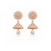 Rose Gold Traditional Jhumki Drop Earrings