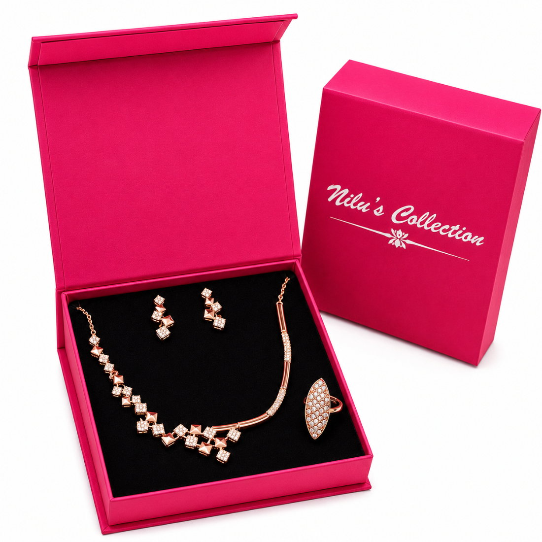 Rose Gold Gift Jewelry Set for Women