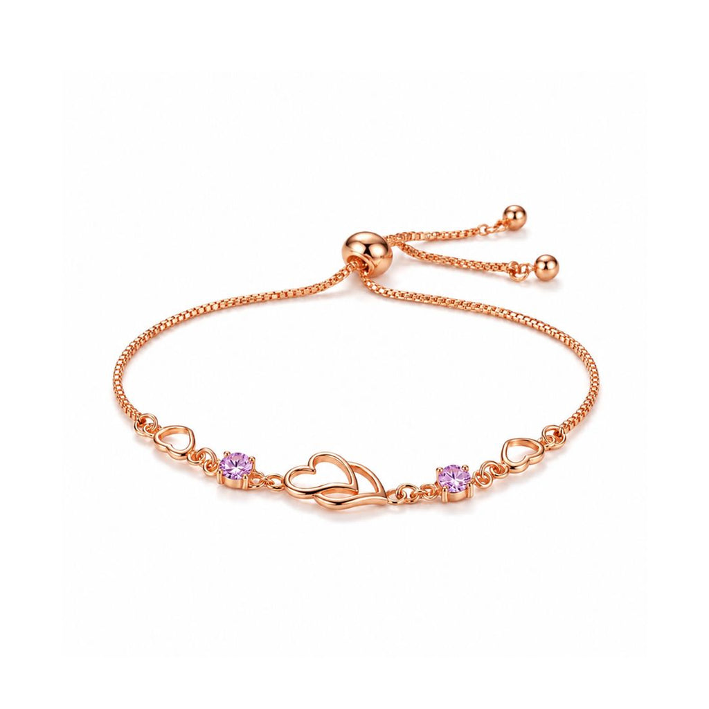 Rose Gold Heart Bracelet For Women