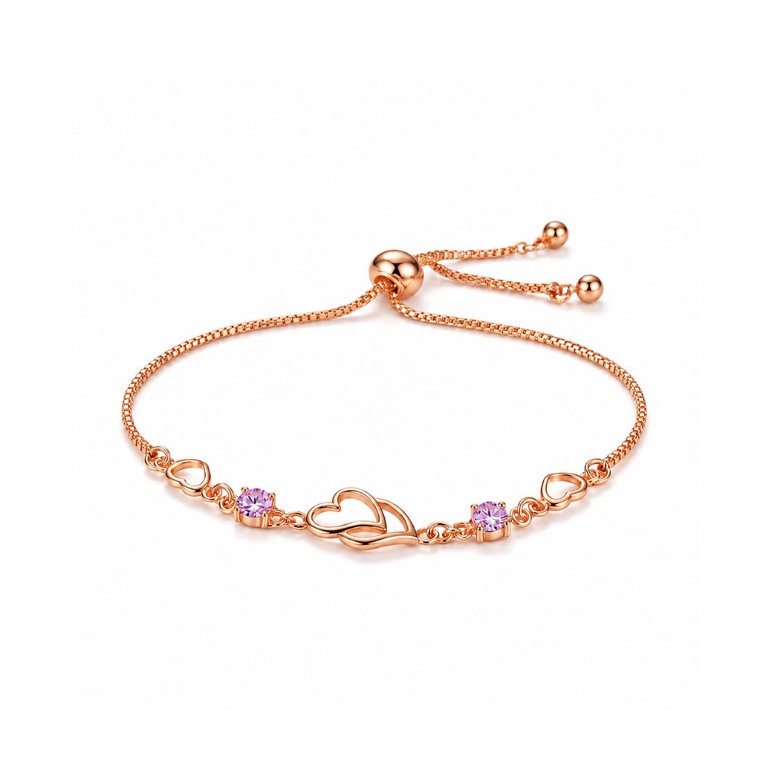 Rose Gold Heart Bracelet For Women