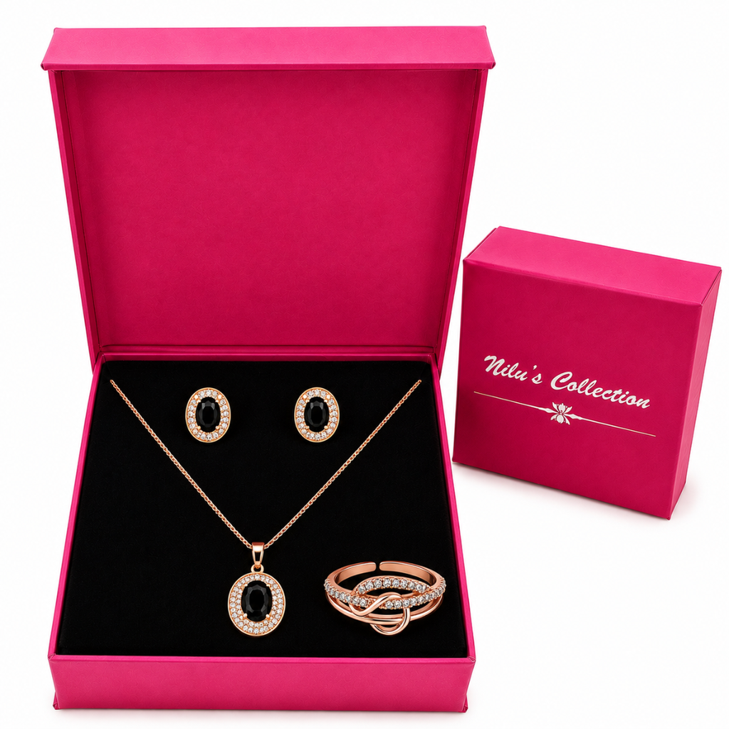 Rose Gold Jewellery Gift Set for Women