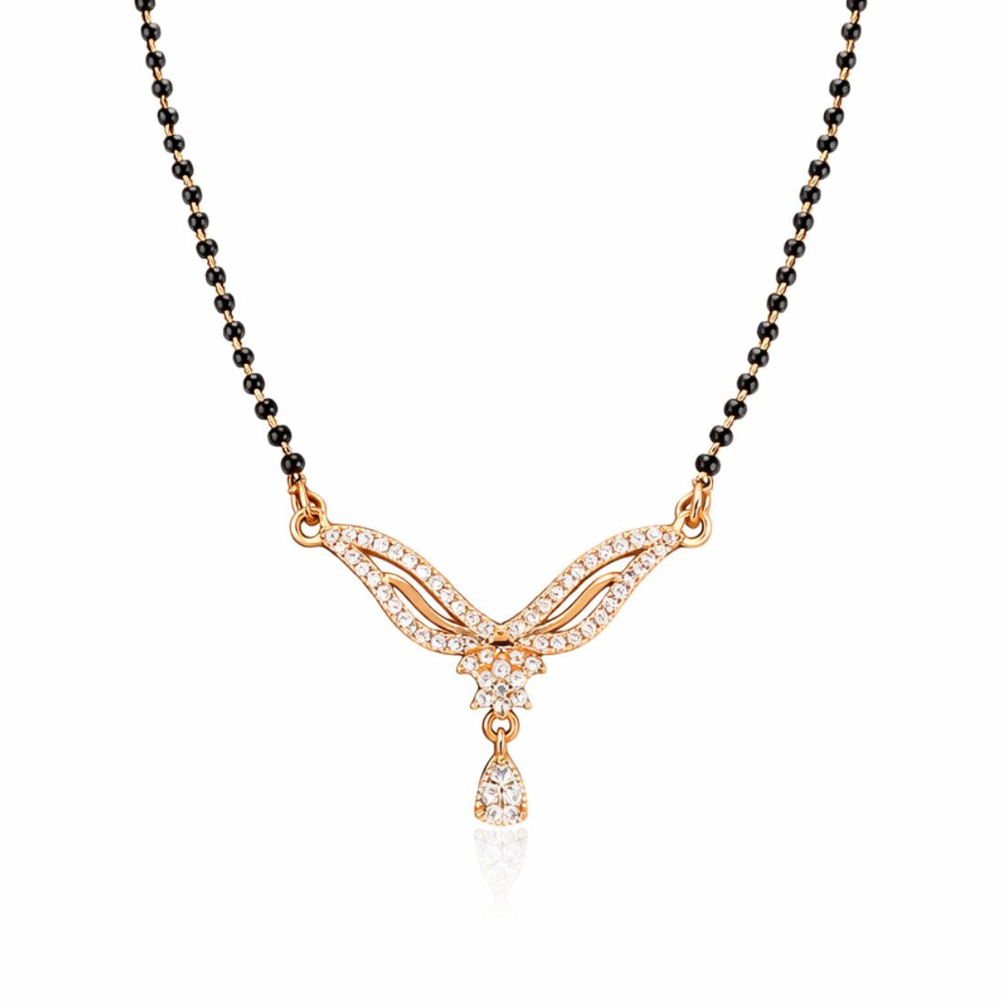 Nilu's Collection Rose Gold Plated Mangalsutra for Women
