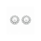 Silver Plated Pearl Stud Earrings